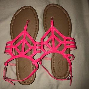 Bright pink Charlotte Russe sandals
